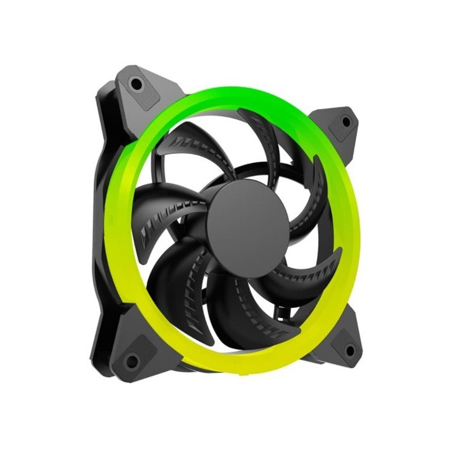 VENTILADOR OCELOT, GAMER, 120MM, ILUMINACION ARCOIRIS, 1200RPM, RGB, NEGRO, ENFRIADOR, PARA GABINETE, OGF02
